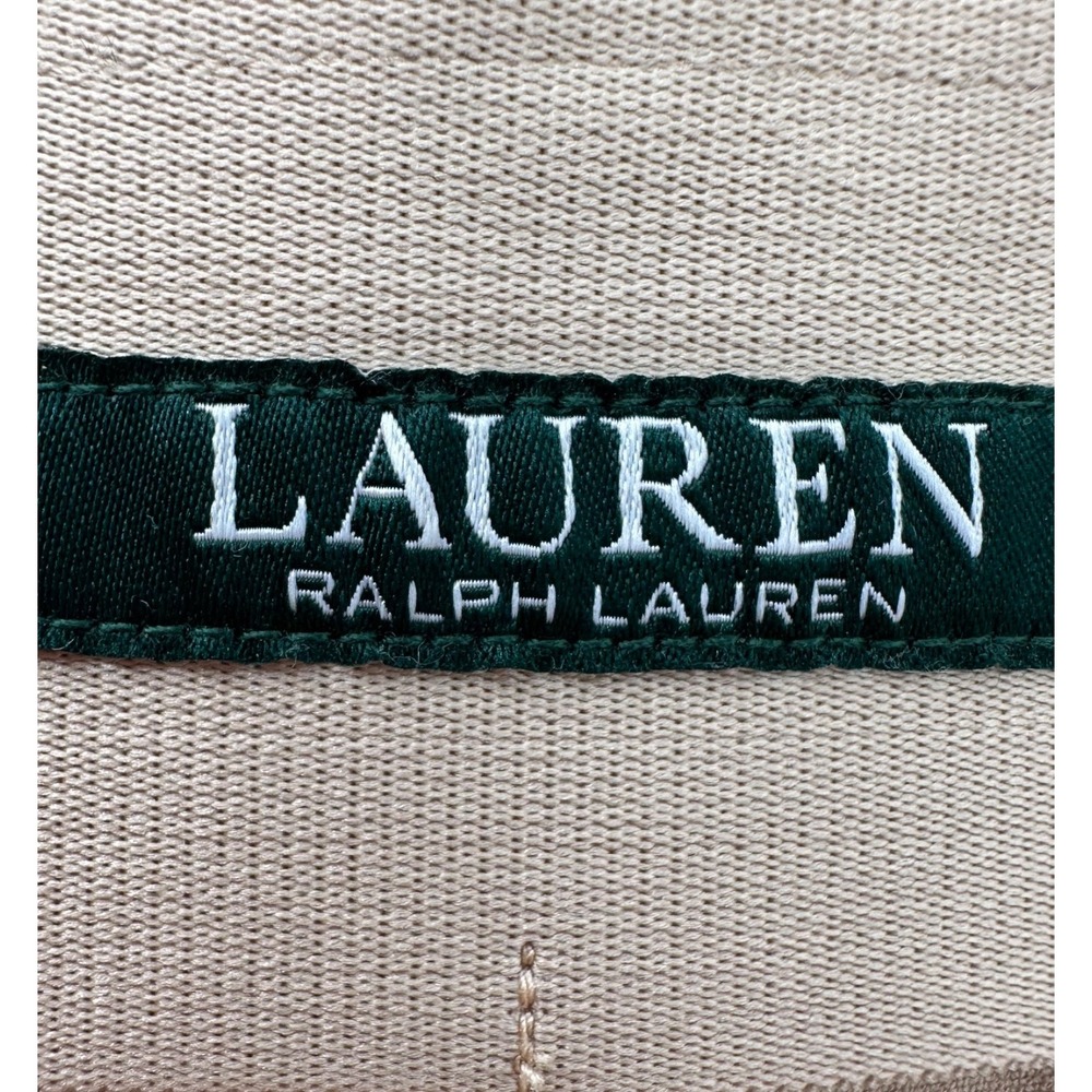 Lauren Ralph Lauren Ankle Pants High-Rise Khaki Stretch Straight Leg Women's 12 - Picture 3 of 10